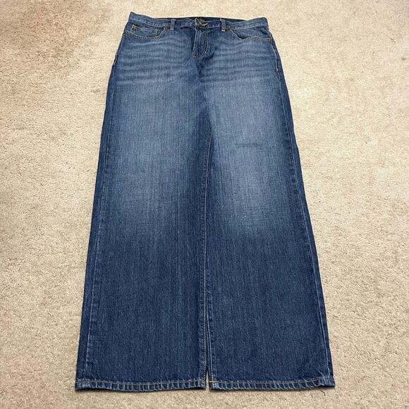 Sean John Y2K Baggy Skater Acid Washed Embroidered Jeans 36Wx34L - Picture 1 of 8